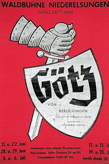 Plakat Götz von Berlichingen 1958