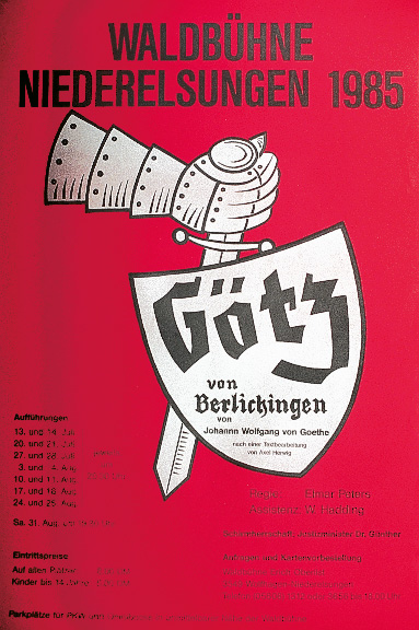 Plakat Götz von Berlichingen 1985